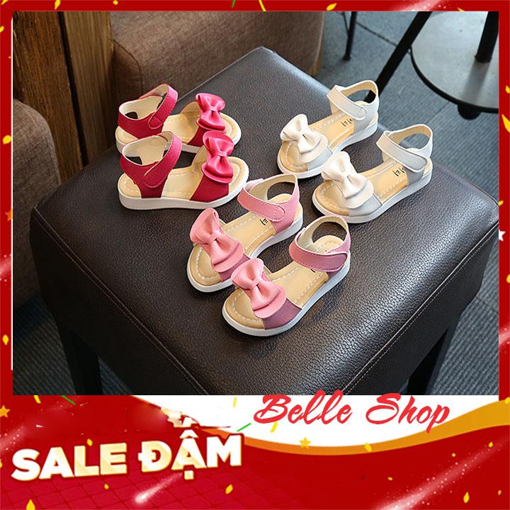 Dép bé gái sandal bé gái đính nơ dễ thương