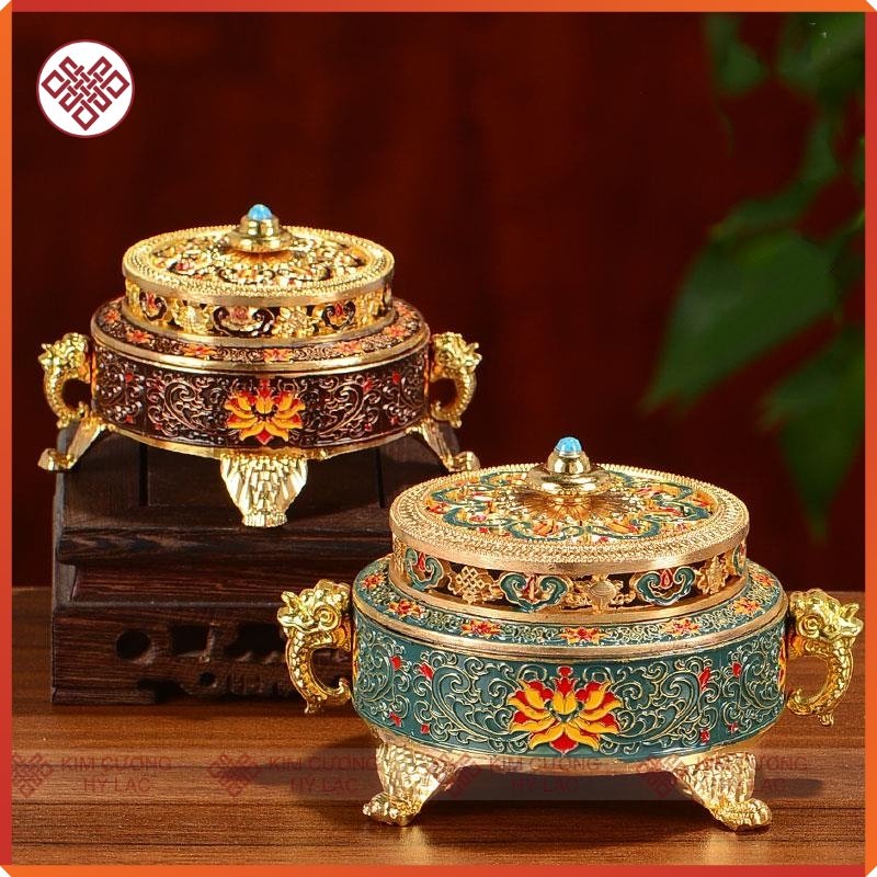 Lư hương đốt trầm lư xông trầm đồ thờ cúng mật tông mẫu mới