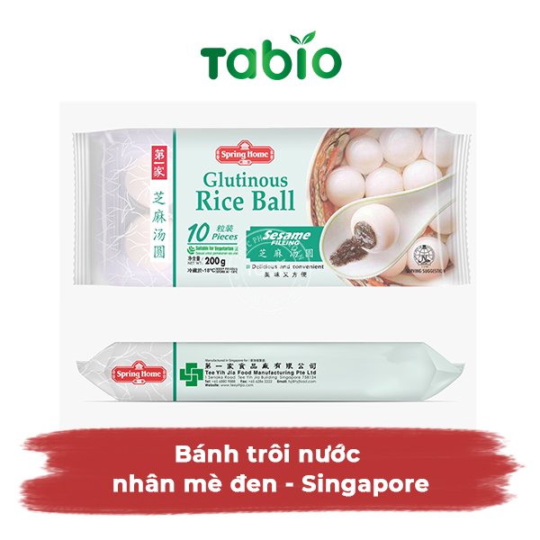 Hcm - bánh trôi nước nhân mè đen 200g - 10 viên - singapore - tabio