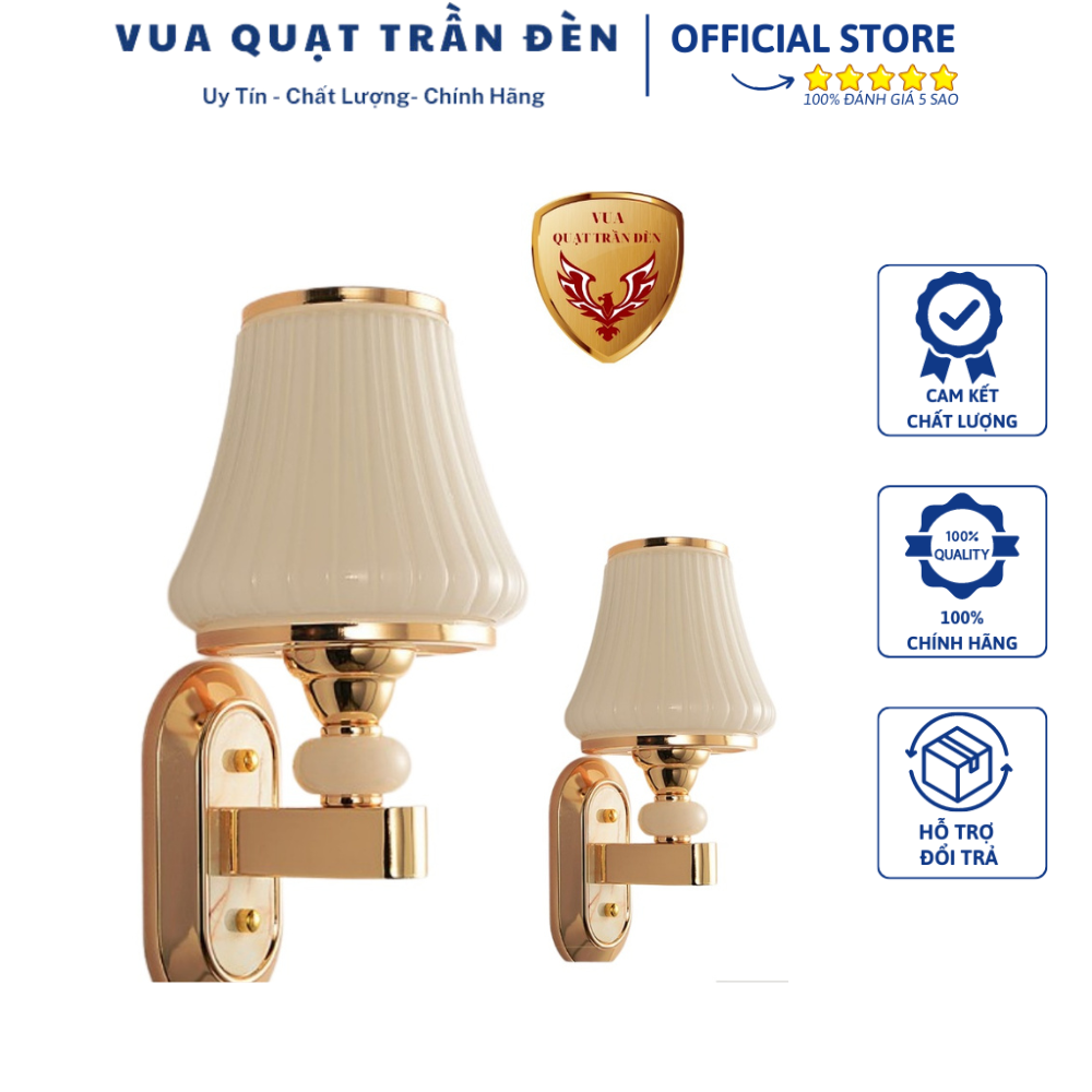 Đèn ngủ treo tường qtd1177, đèn trang trí gắn tường phòng ngủ/phòng khách - vua quạt trần đèn