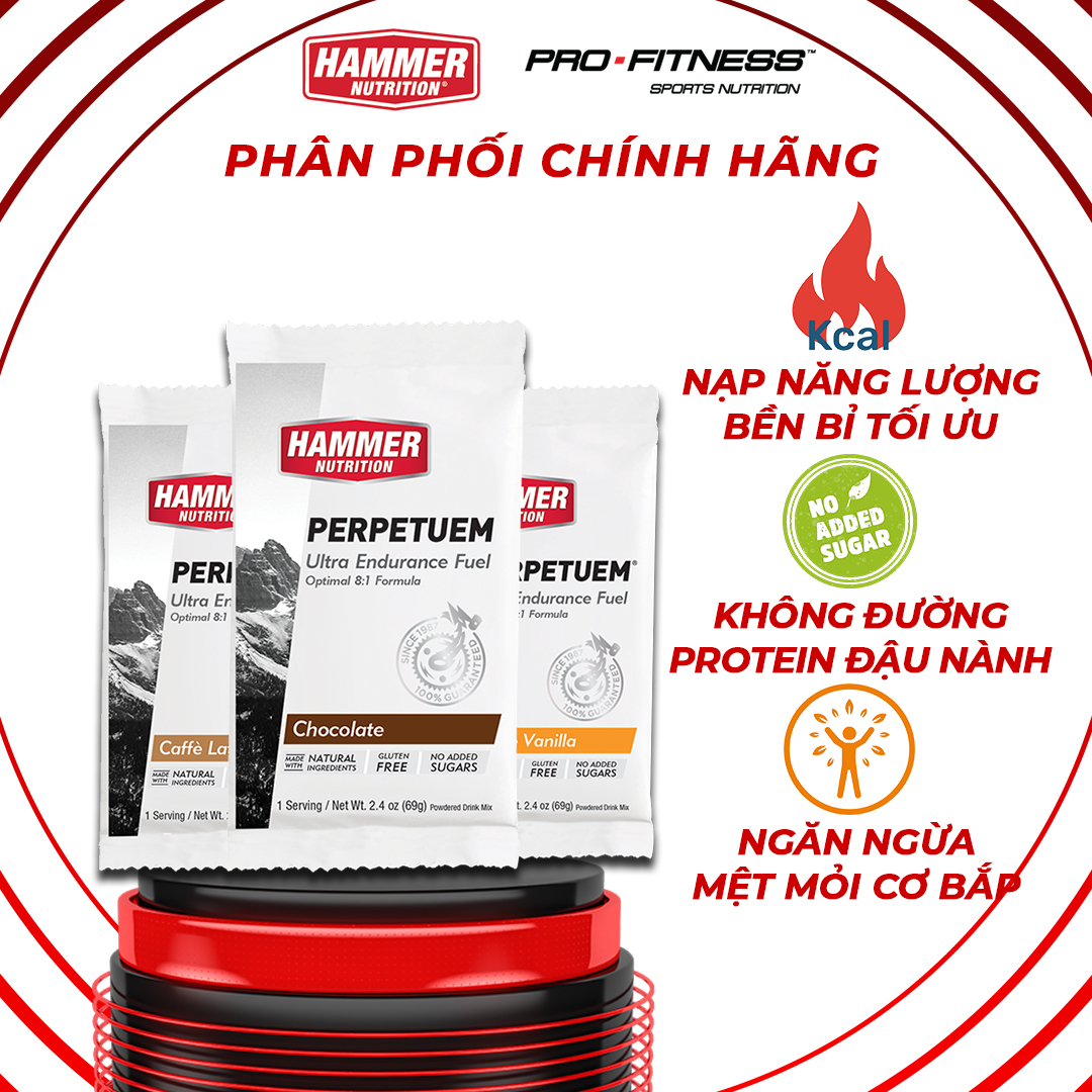 Thức uống bổ sung năng lượng Perpetuem Hammer Nutrition - Nước uống dinh dưỡng cung cấp năng lượng lâu dài