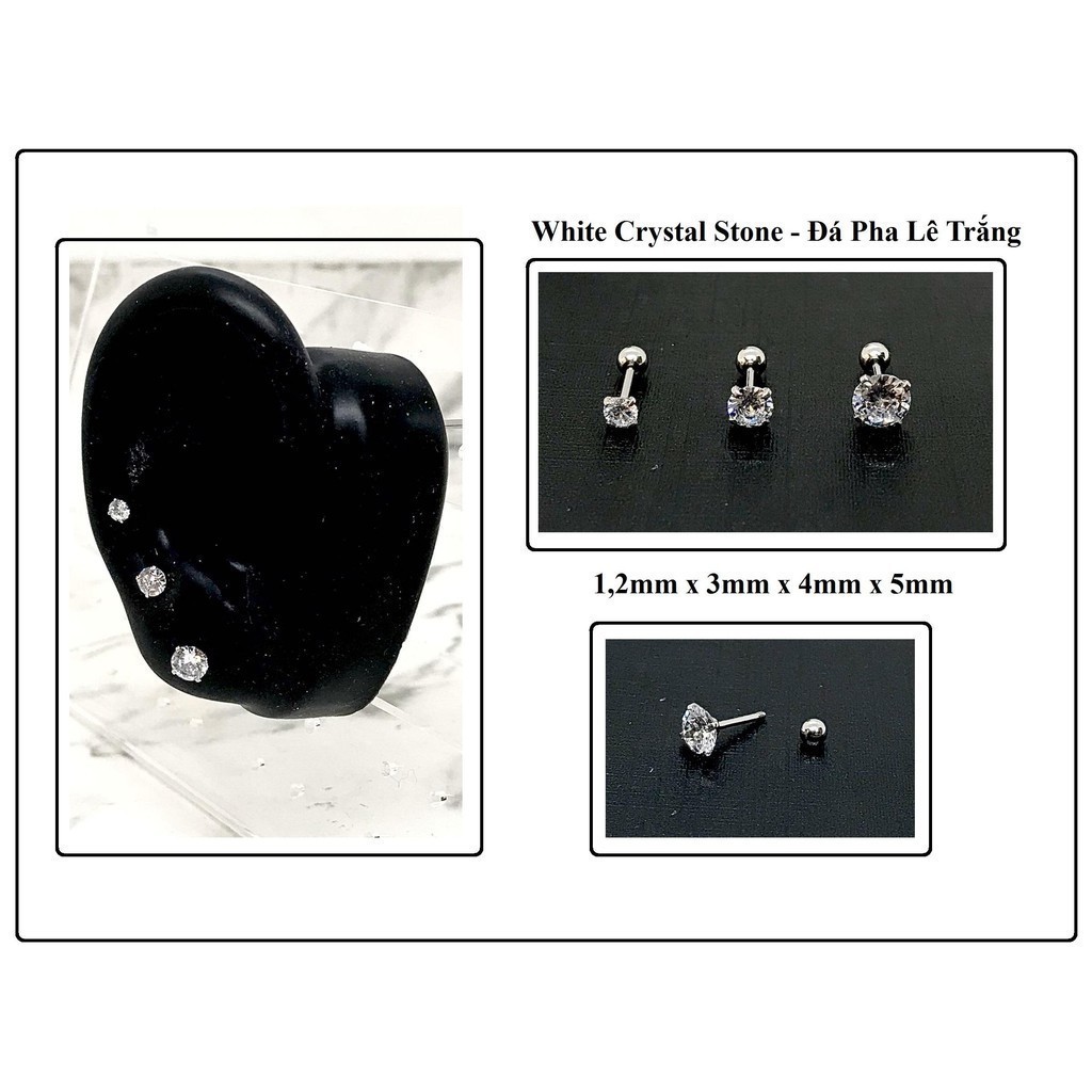 K4ta02-khuyên chốt vặn đá pha lê thép y tế - xuân shop chuyên khuyên nhập thái