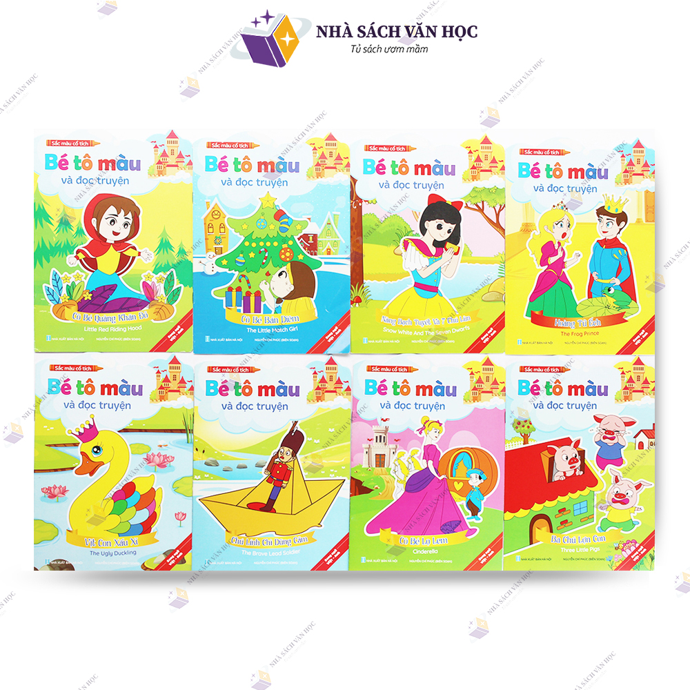 Sách - bé tô màu và đọc truyện song ngữ việt - anh - sắc màu cổ tích