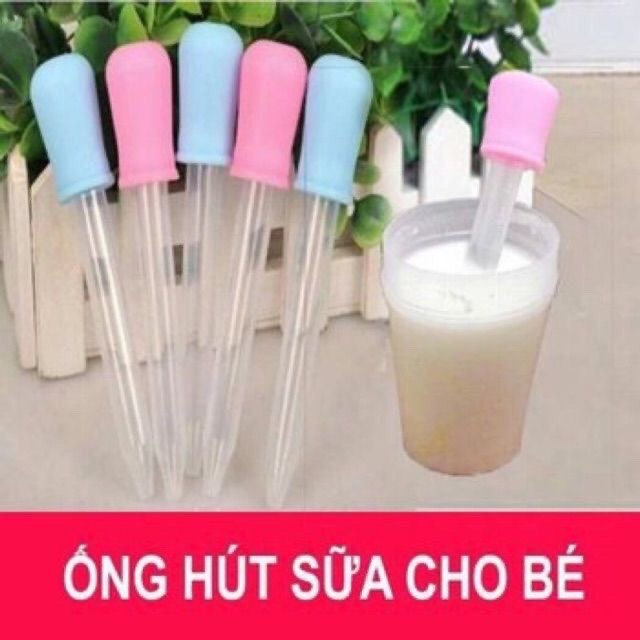 Ống Hút Sữa Cho Bé TIỆT TRÙNG (5ml), Đầu Silicon Mềm, Nhựa An Toàn - Ống Bón Sữa Cho Bé, Ống Hút Silicon Cho Bé