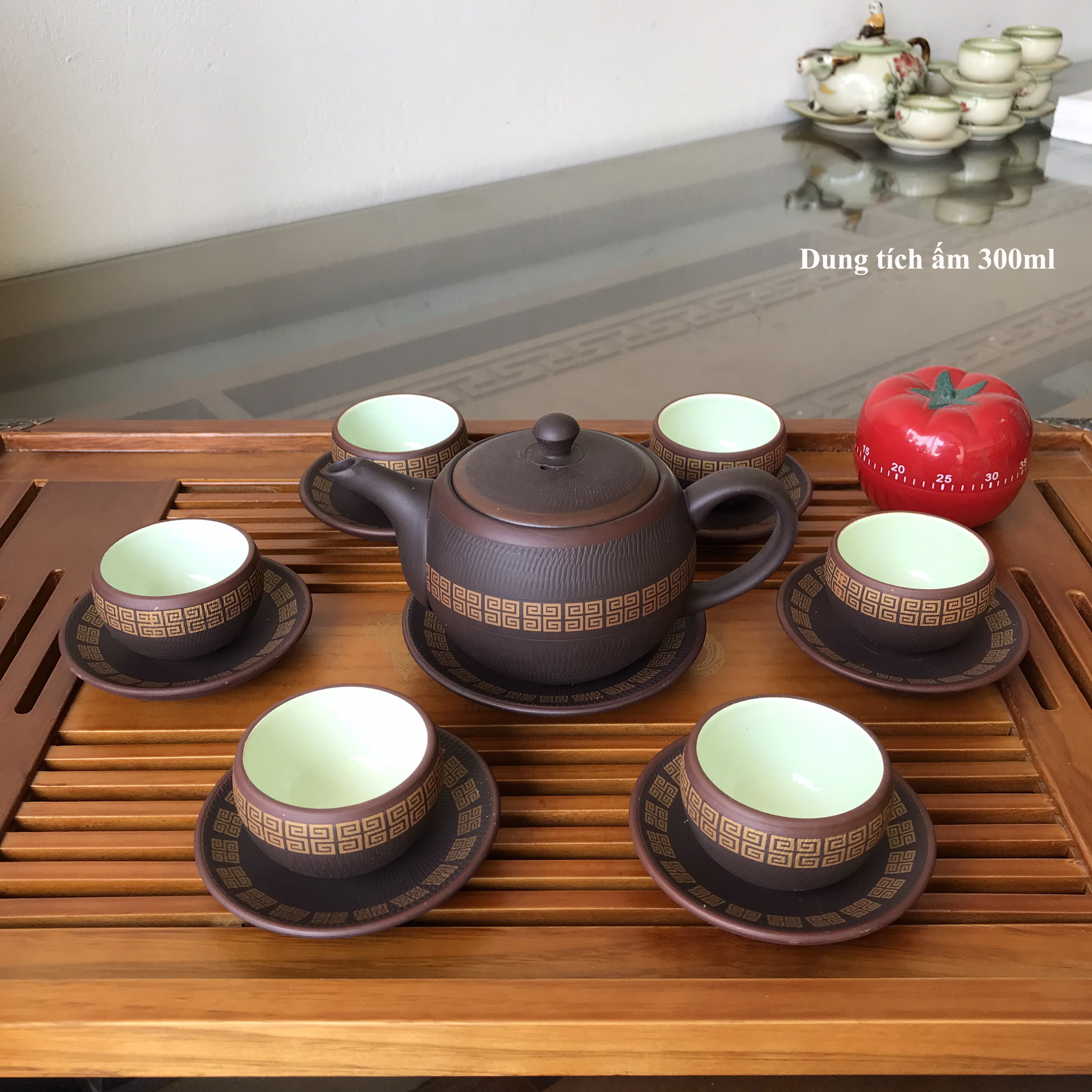 Bộ ấm chén hồng sa bát tràng, các bộ ấm chén hồng sa đa dáng và dung tích gqa08