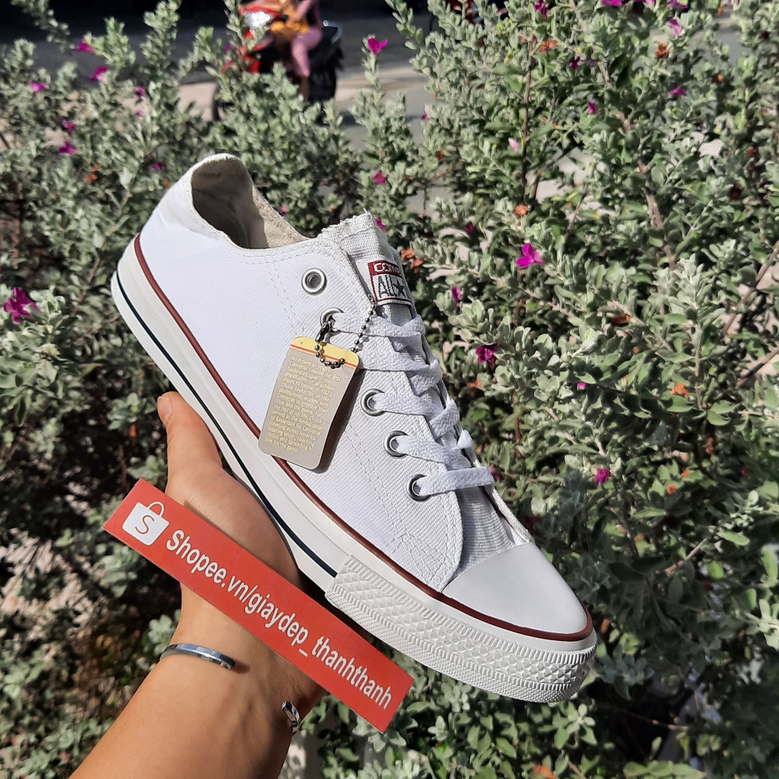 [HCM]Giày Trắng Vải Cổ Thấp Conver [40-43]