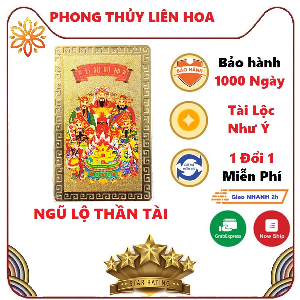 Kim Bài Ngũ Lộ Thần Tài | Thần Tài khai vận mở cung Tài Lộc