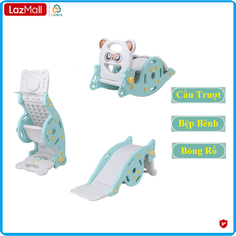 Cầu trượt xe gấu bập bênh 3 in 1, xe bập bênh, cầu trượt, cột bóng rổ. đồ chơi thông minh cho bé, món quà ý nghĩa dành cho bé