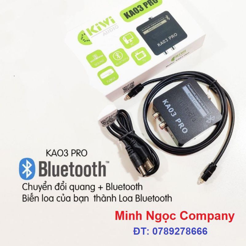 Bộ chuyển đổi âm thanh từ Optical Sang Analog KIWI KA03 Pro hỗ trợ Bluetooth - Hàng