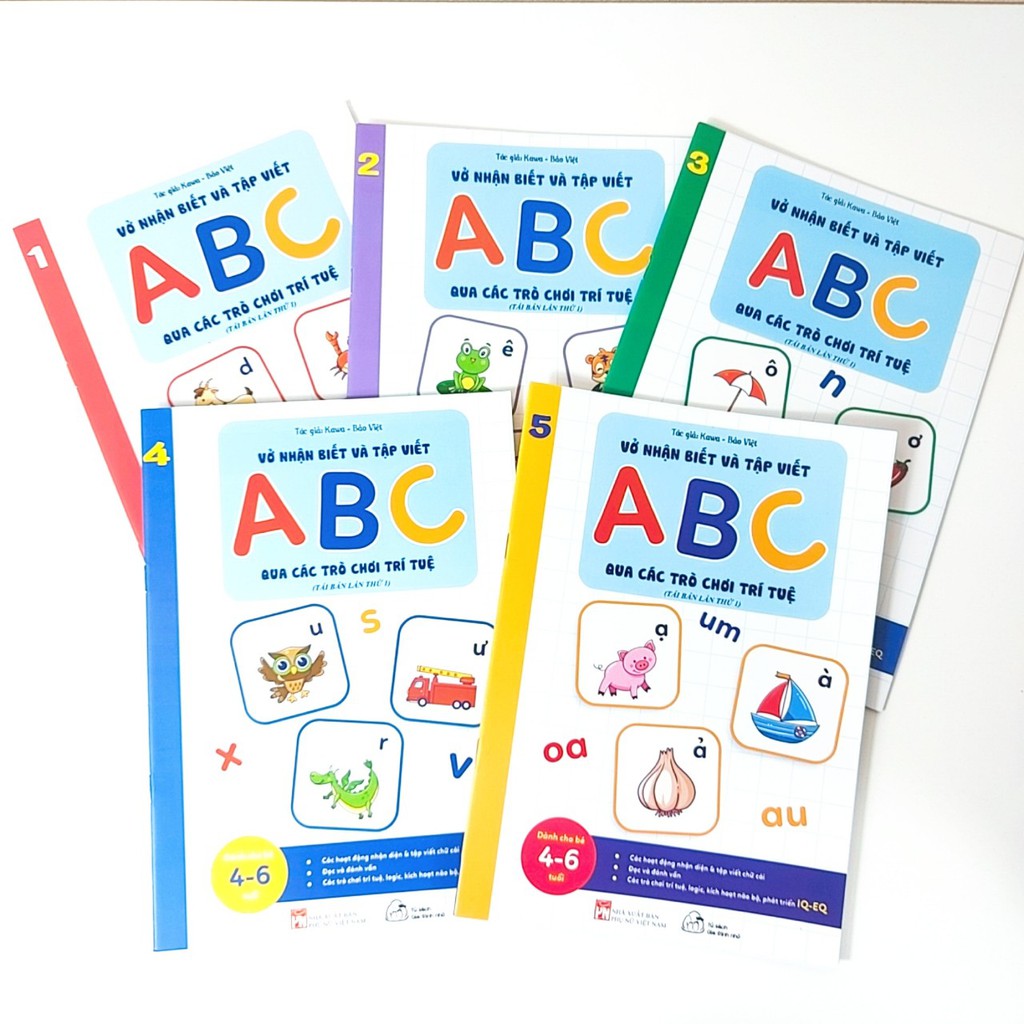 Vở nhận biết và tập viết abc qua các trò chơi trí tuệ