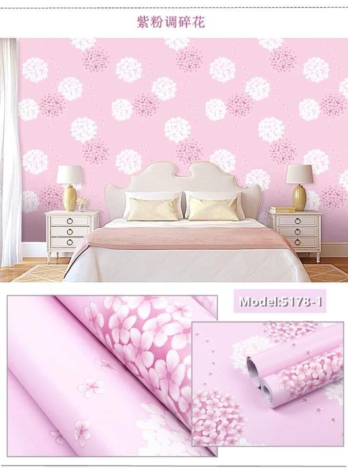 [HCM]Combo 10M decal giấy dán tường Tú Cầu Hồng (10mx0.45m) - Bách hóa susu. Độ bền cao keo bám chắc tuổi thọ giấy lâu.