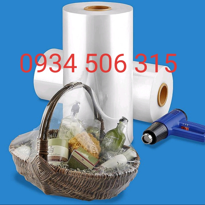 Màng co bọc giỏ quà tết ,giỏ hoa quả ,màng co khay gỗ,khay hoa quả hàng loại 1 ,trong,sáng,bóng đủ size