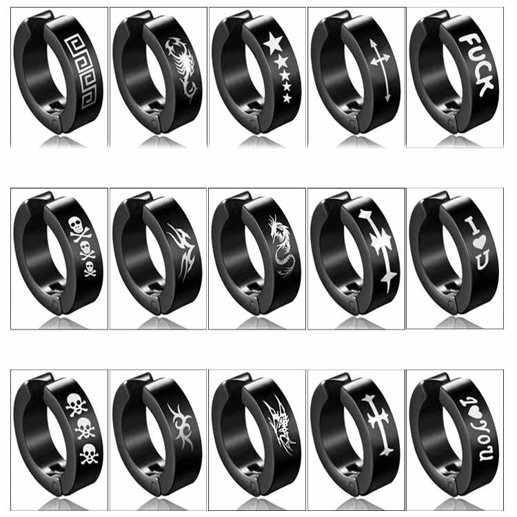 [HCM]Khuyên tai không cần bấm lỗ họa tiết