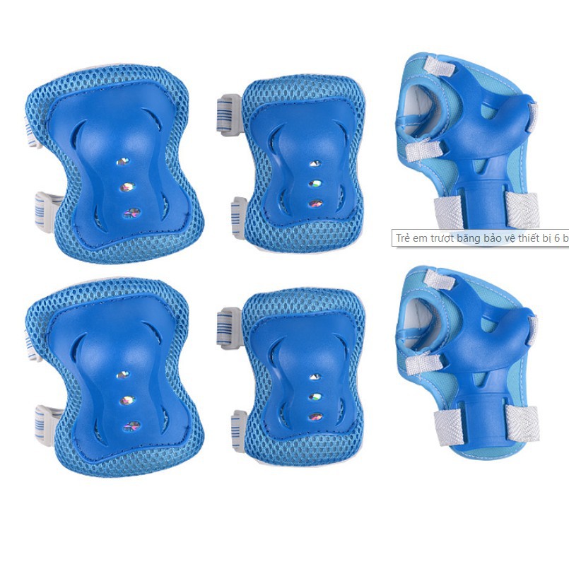 Đồ bảo hộ đầu gối, khủy tay cho bé khi trượt giày patin, ván trượt - bộ bảo hộ gồm 6 món