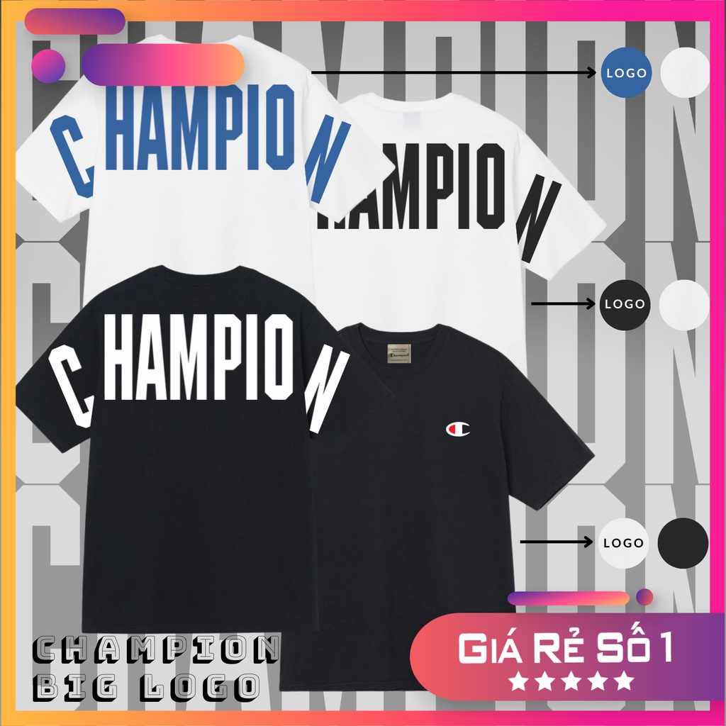 Áo champion big logo unisex hot trend 2022 luck