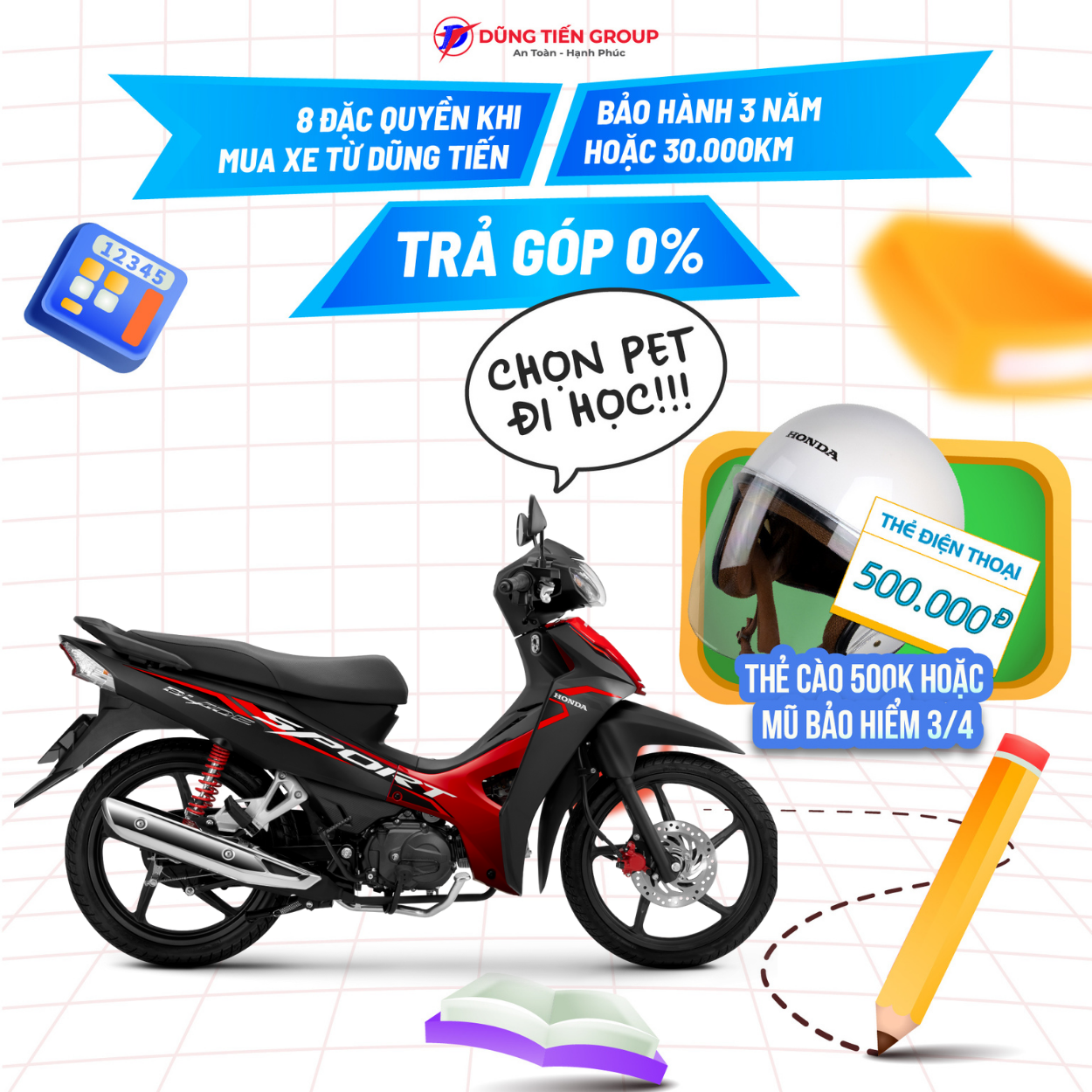 Xe máy honda blade 2023 - phiên bản thể thao - phanh đĩa, vành đúc