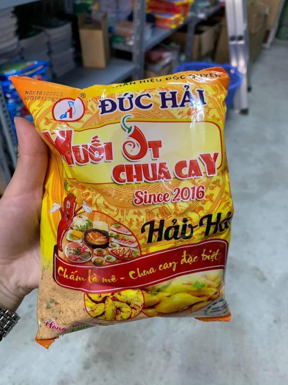 Muối ớt chua cay hảo hảo Đức Hải đậm đà hương vị chấm hoa quả, gia vị lẩu