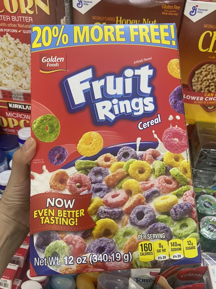 Bánh Ngũ Cốc Ăn Sáng Fruit Rings Golden Foods 340g