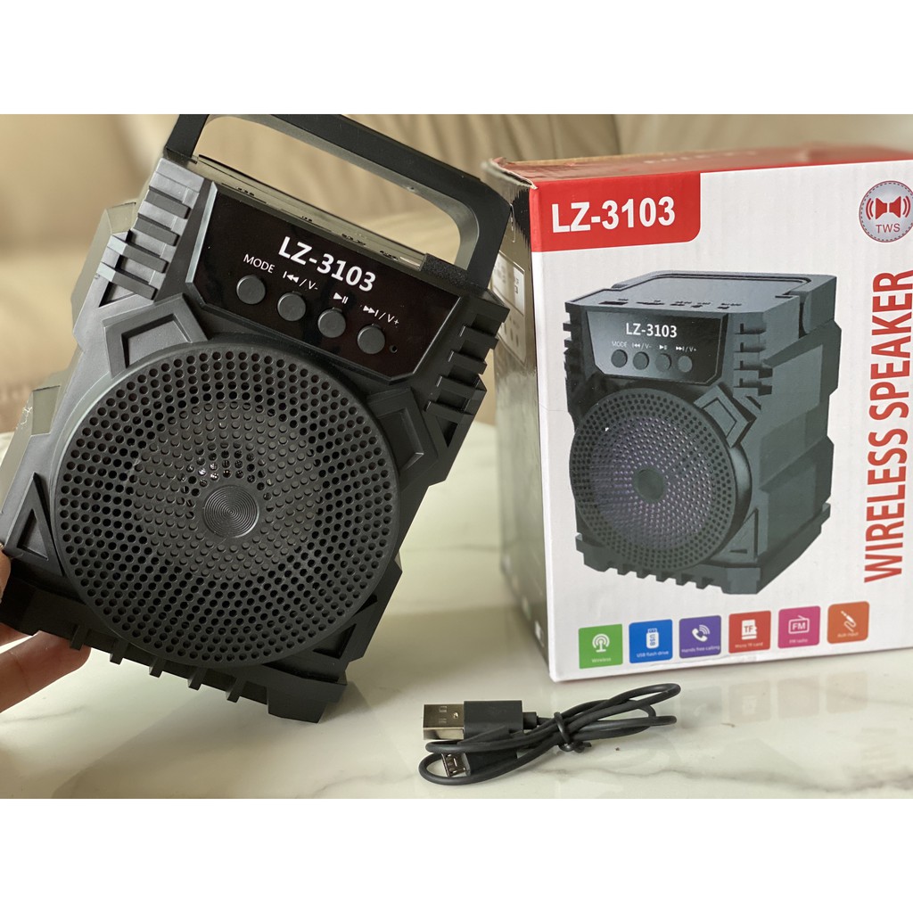 Loa Bluetooth không dây, loa xách tay mini nhỏ gọn Model Lz - 3103 Âm Thanh cực to, cực hay có đèn led đẹp, Dung Lượng Pin đến 5h sử dụng - Bảo hành 3 tháng