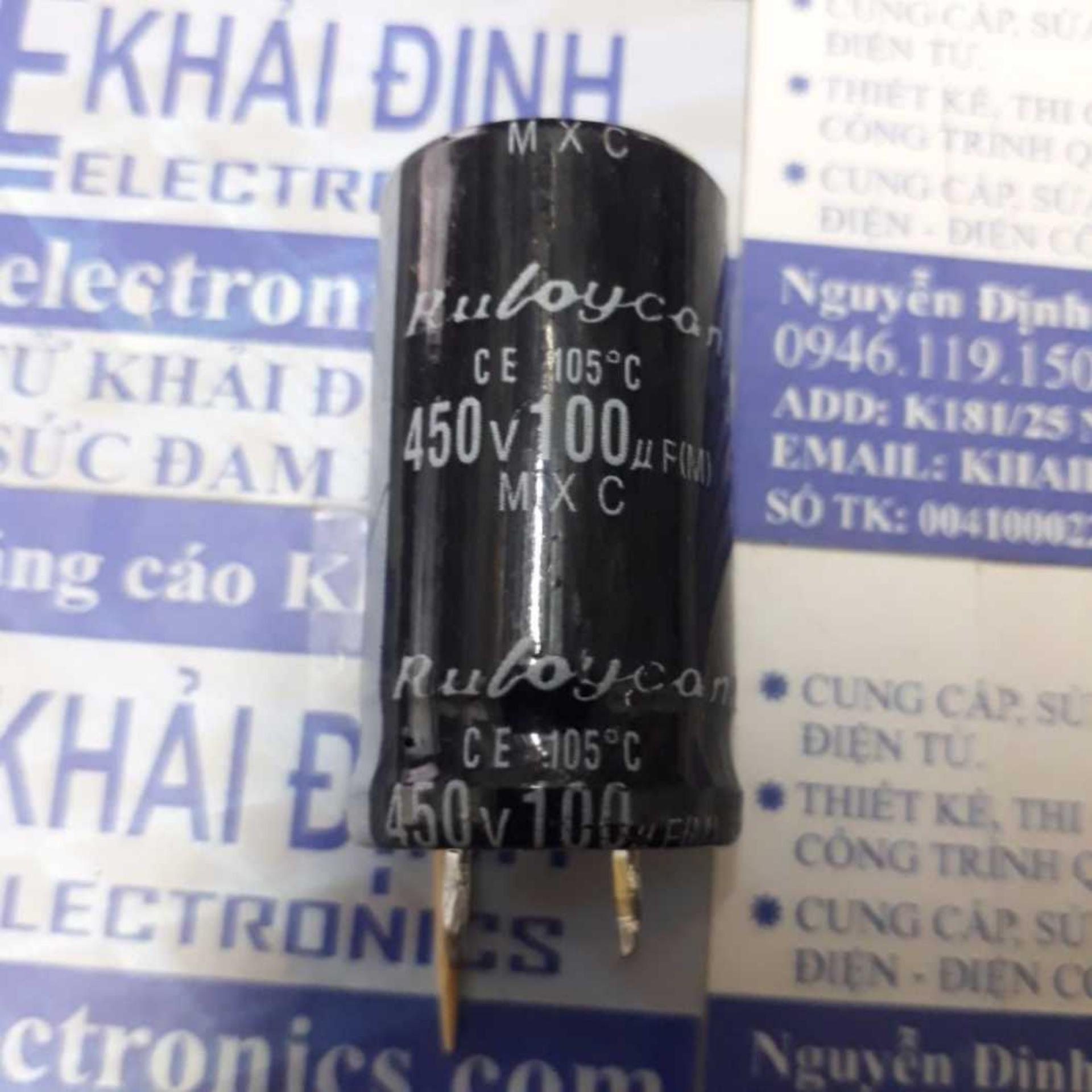 5 con tụ hóa tụ phân cực, tụ sừng 100uF 450V  phi 22mm cao 30mm kde1832