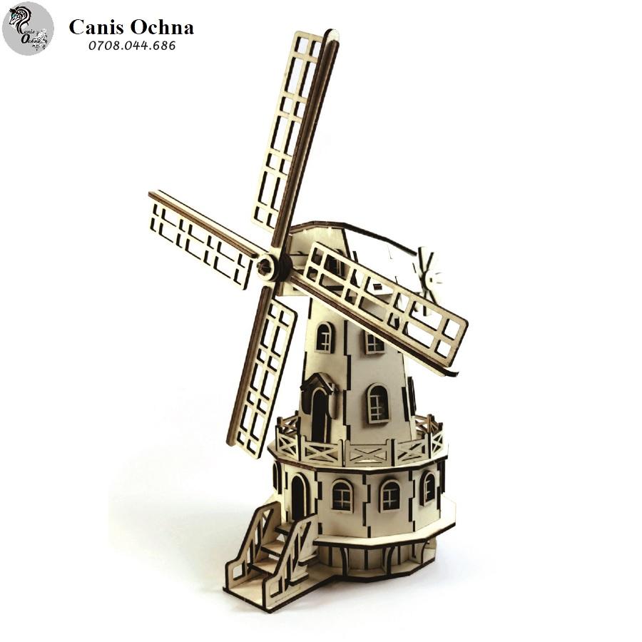 Cối xoay gió 03 _ mô hình lắp ráp gỗ 3d bằng hình ảnh