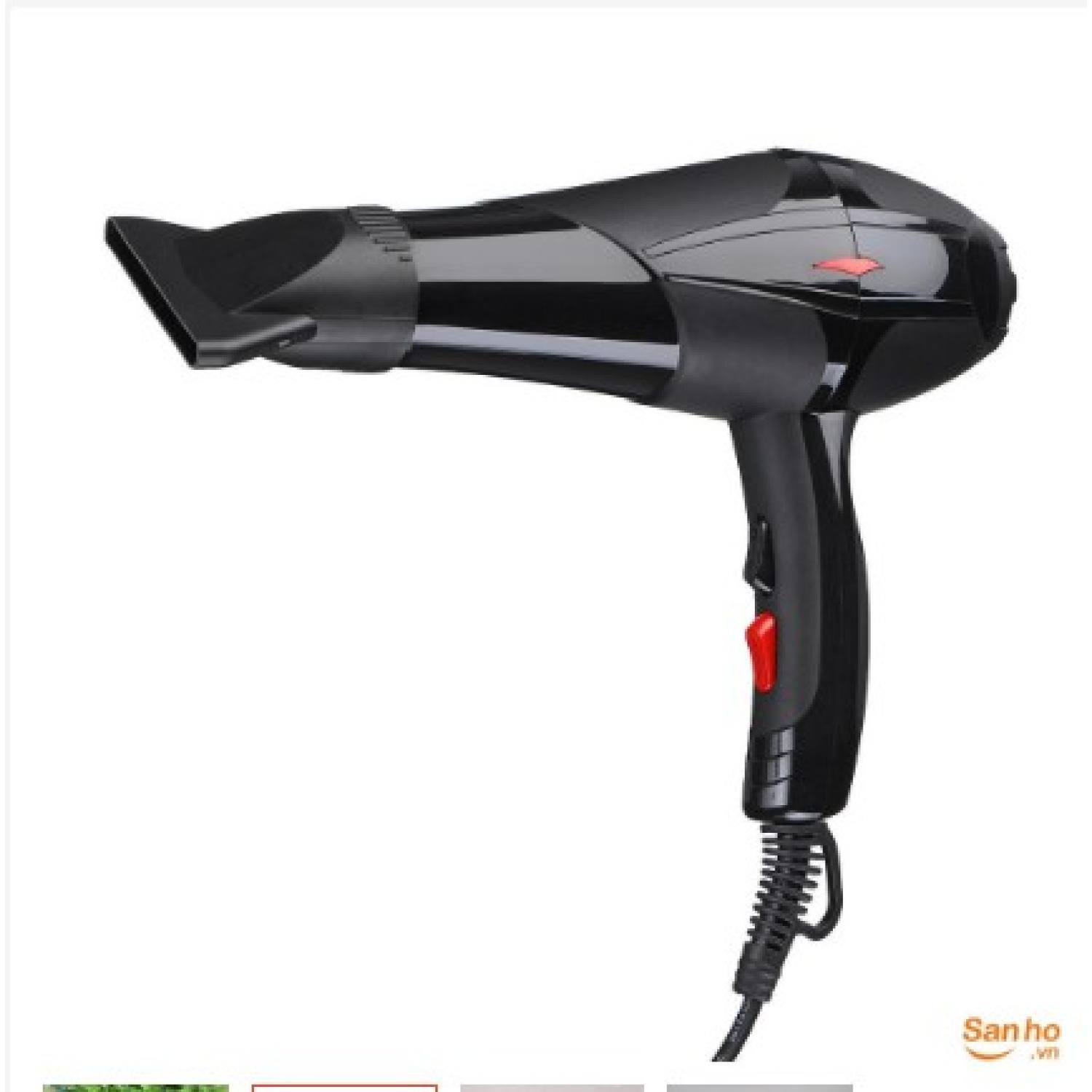 Máy sấy tóc công suất mạnh, có 2 chiều nóng lạnh, tặng kèm đầu thổi