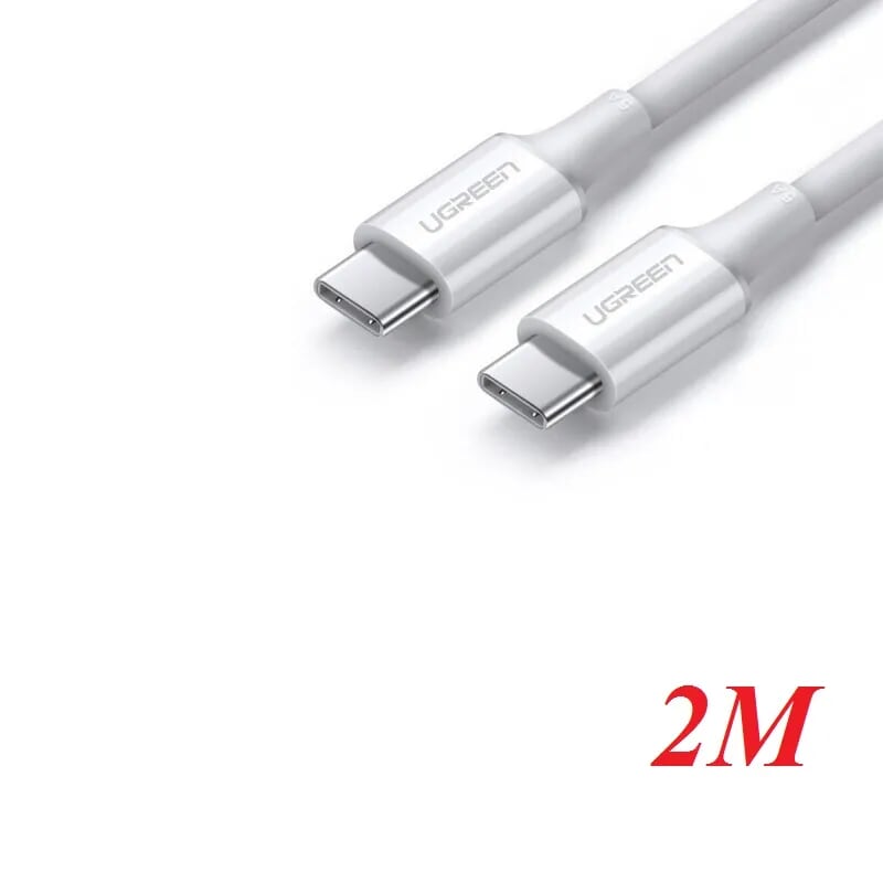 Ugreen 60552 2m 5a cáp usb type c revolution 2.0 vỏ abs màu trắng us300