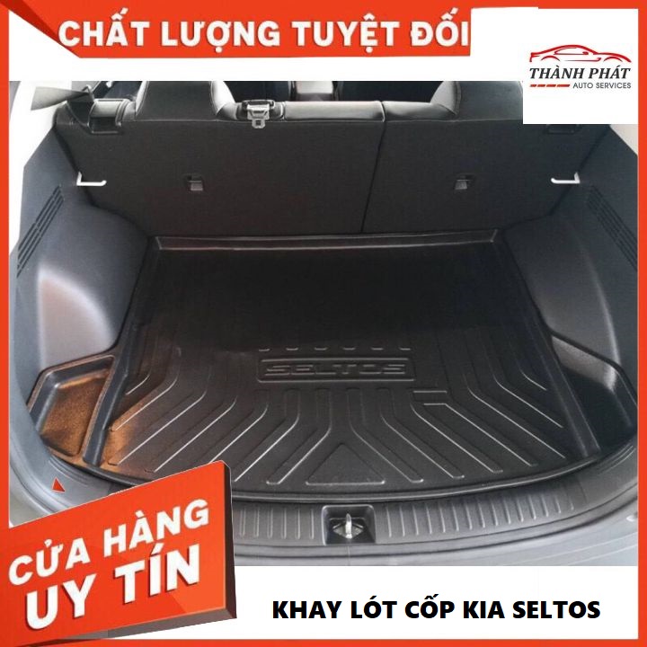 Kia Seltos, Khay Lót Cốp Kia Seltos 2020-2023 Chất Liệu Nhựa Dẻo, Dày Cao Cấp Loại 1