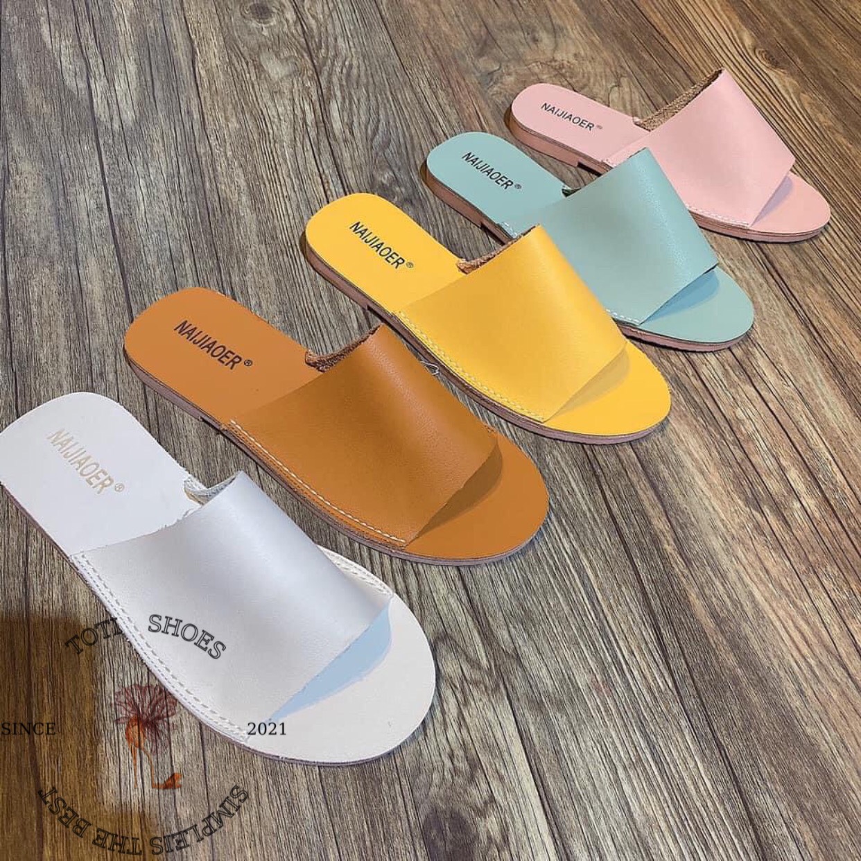 Dép lê nữ totiie shoes - dép nữ thời trang - dép bệt quai ngang quảng châu - dép ulzzang - dép lê quai mềm d1283