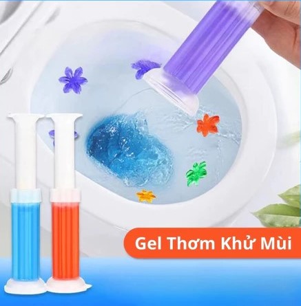 Gel Thơm Khử Trùng Bồn Cầu Gel Khử Mùi Bồn Cầu Dạng Thạch Hình Bông Hoa Mùi Thơm Cho Toilet