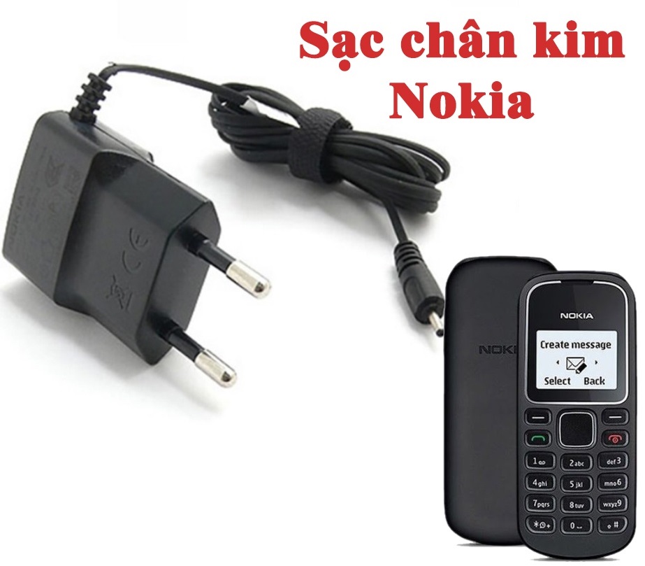 Sạc chân kim nokia 1280, 1200, 6300, 1202, e63, e71, e73