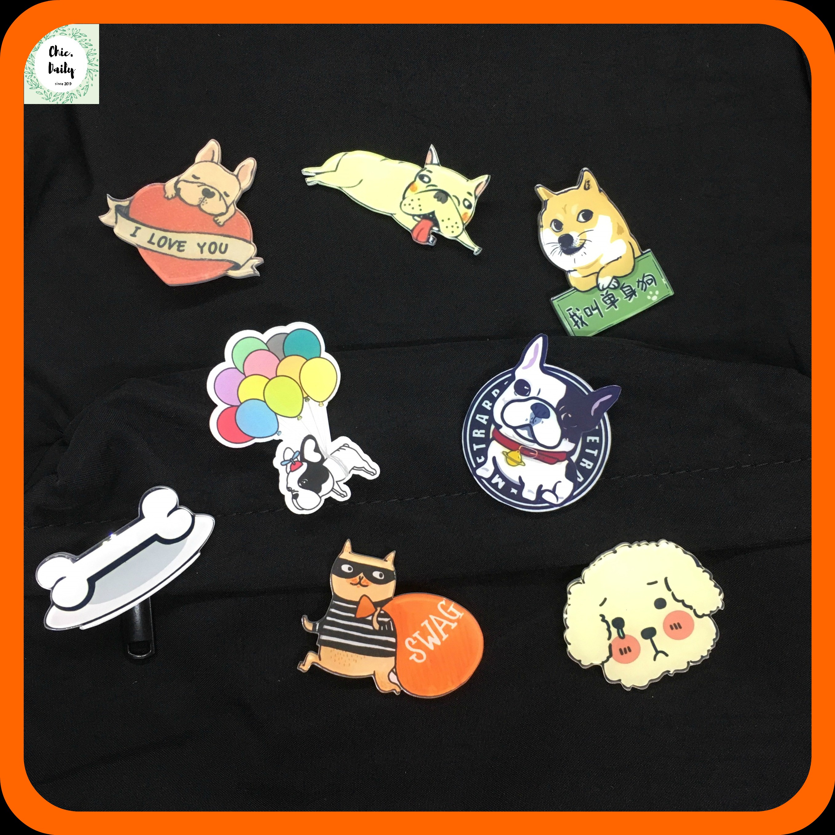Pin cài BALO xinh - Huy hiệu cài ÁO QUẦN ĐA HÌNH độc lạ chủ đề thú cưng