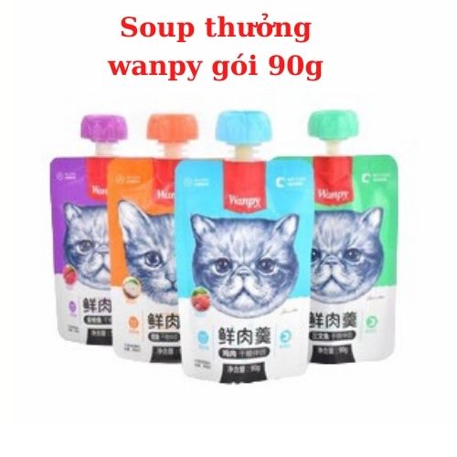 Pate Wanpy nắp vặn 90g cho mèo nhiều vị thơm ngon dinh dưỡng đầy đủ