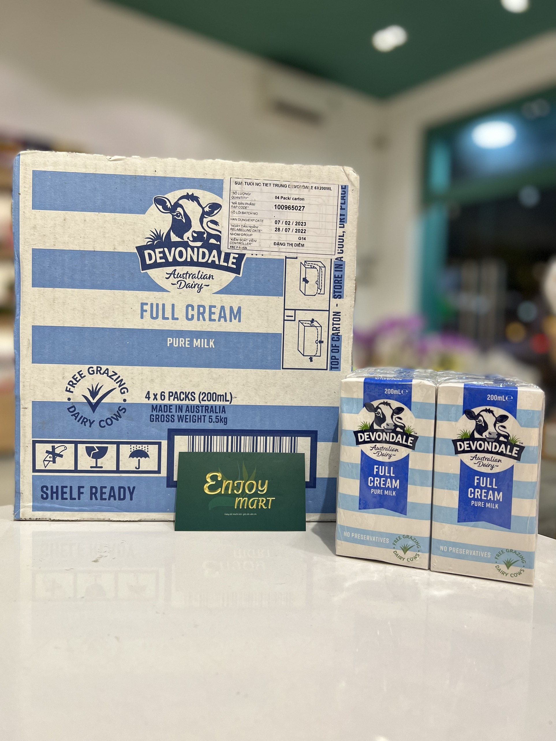 Sữa devondale nguyên kem 200ml
