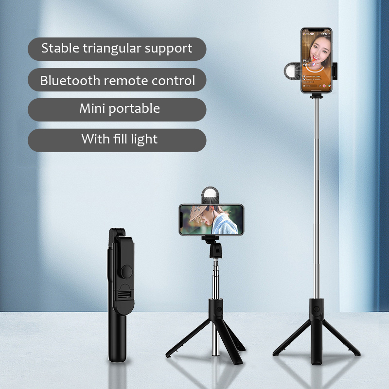 Gậy Selfie chụp ảnh Bluetooth đa năng Gậy chụp hình tự sướng có đèn led,chụp ảnh du lịch,Livetream,quay Vlog