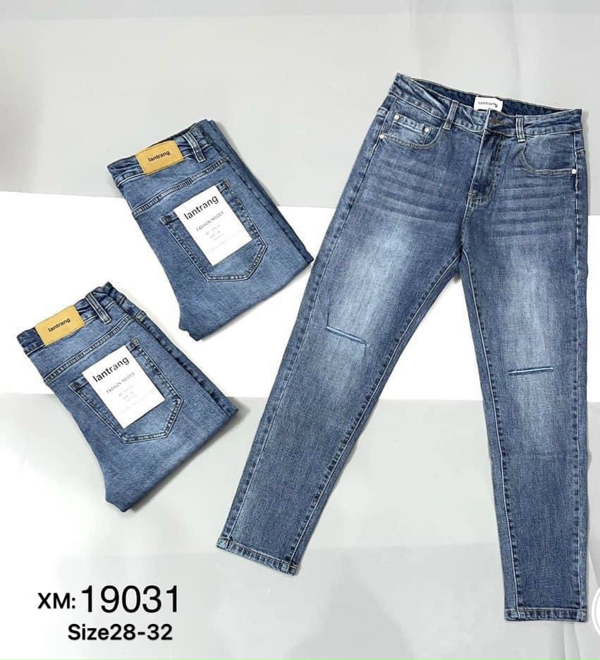 Quần jean nam quần bò nam V19031 rách gối phong cách Hàn Quốc trẻ trung