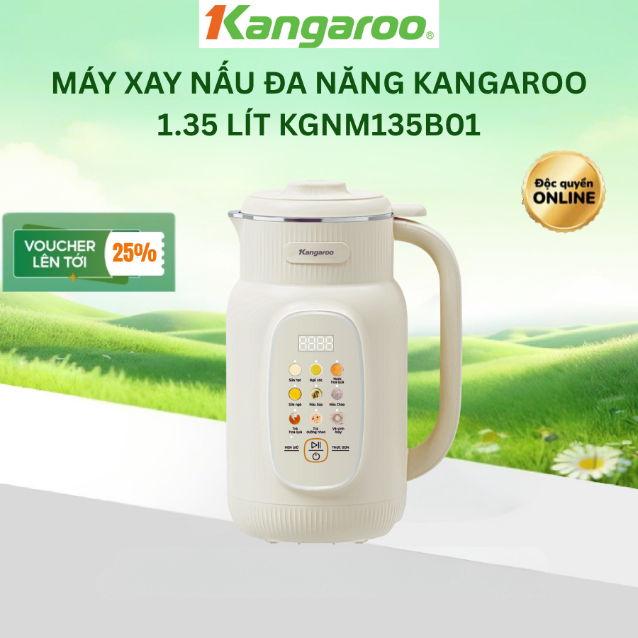 [DEAL SỐC] Máy Xay Nấu Đa Năng Kangaroo 1.35 Lít KGNM135B01 - ĐỘC QUYỀN