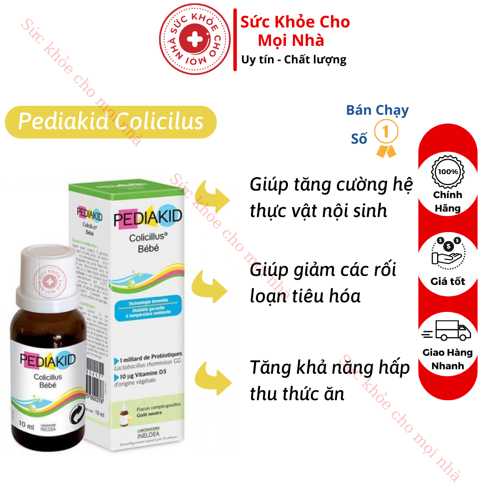 Pediakid Colicilus BéBé Men Vi Sinh Dạng Giọt 10ml . Cho Bé Một Hệ Tiêu Hóa Khỏe Mạnh suckhoechomoinha