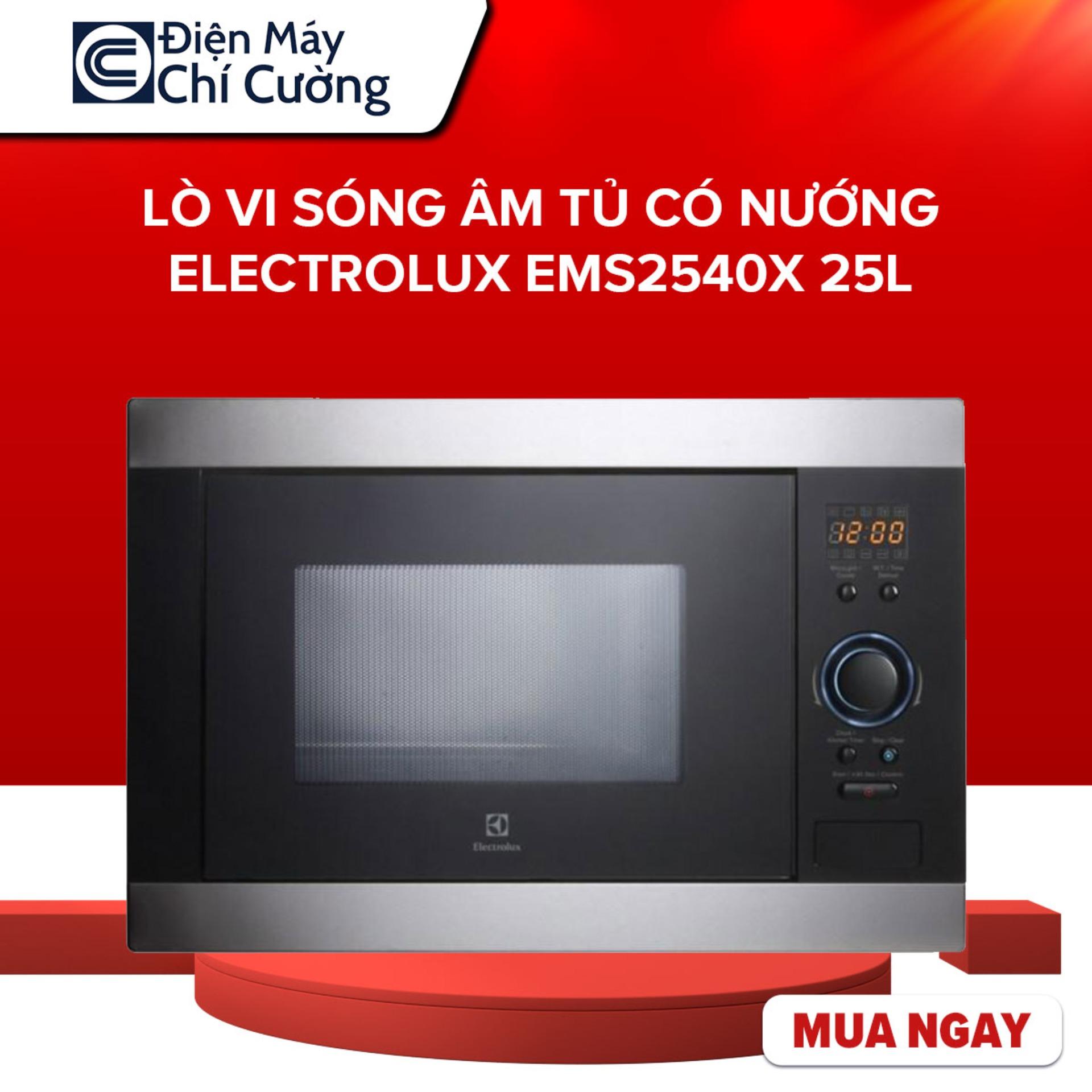 Lò vi sóng âm tủ có nướng electrolux ems2540x 25l