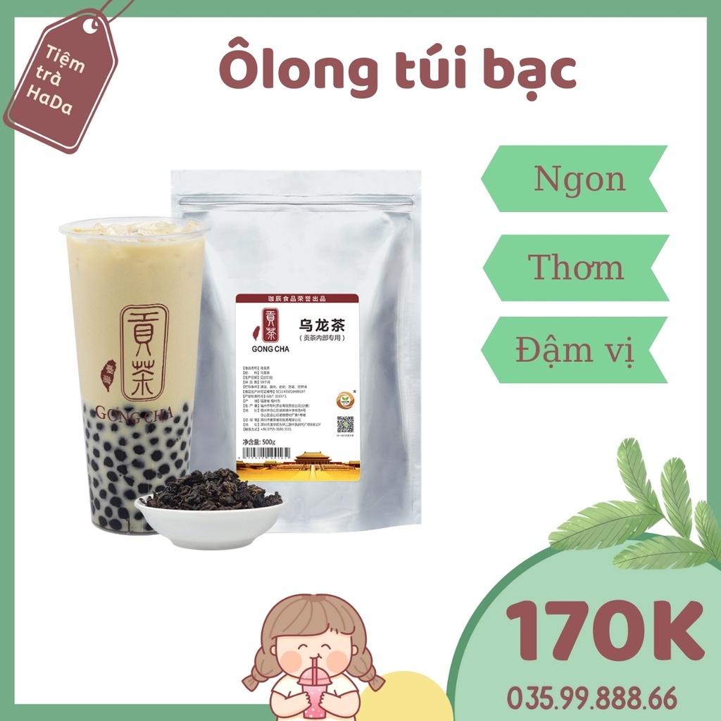 Trà Ôlong GONG CHA túi bạc 500g trà sữa , thơm , đậm vị