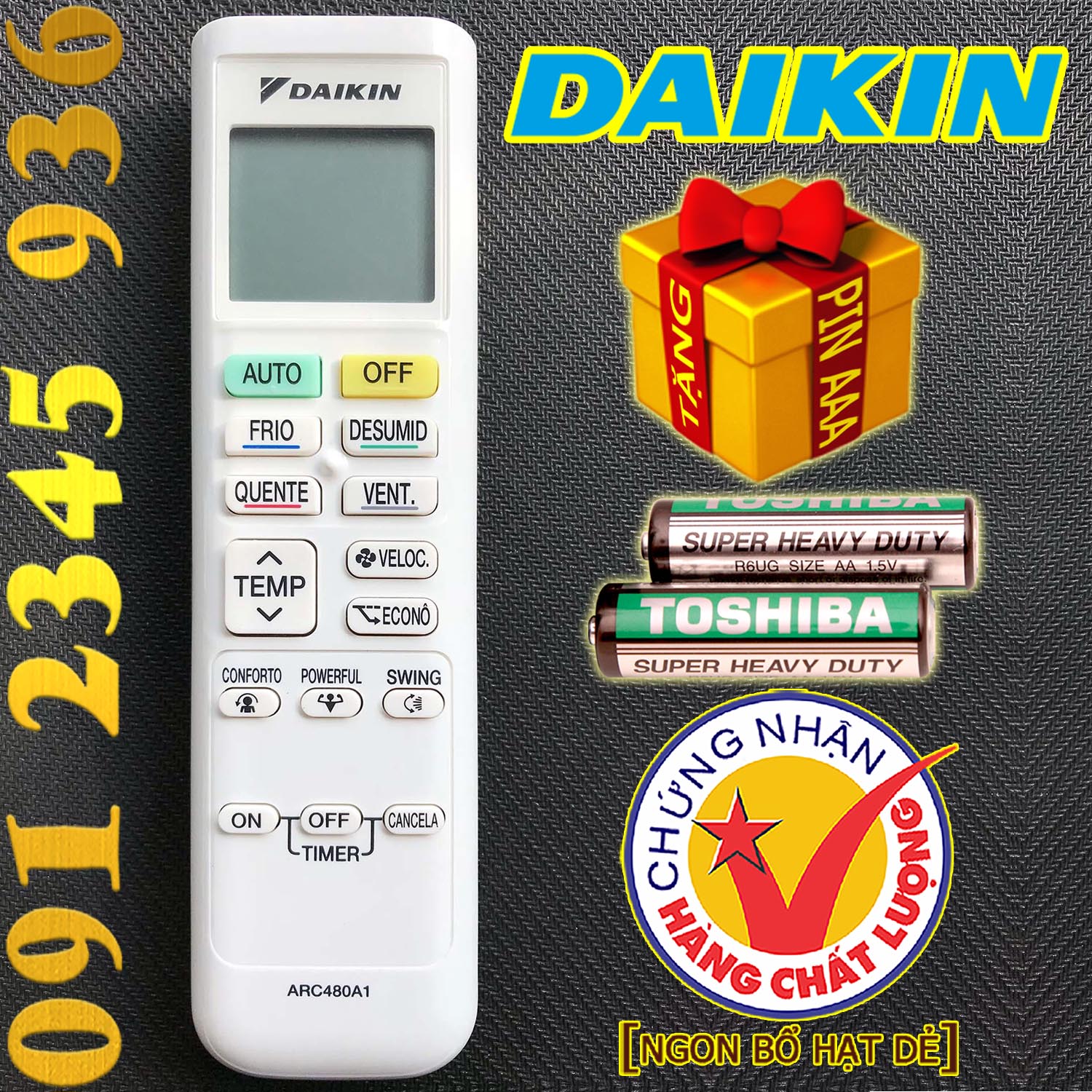 Điều khiển daikin cho điều hòa.