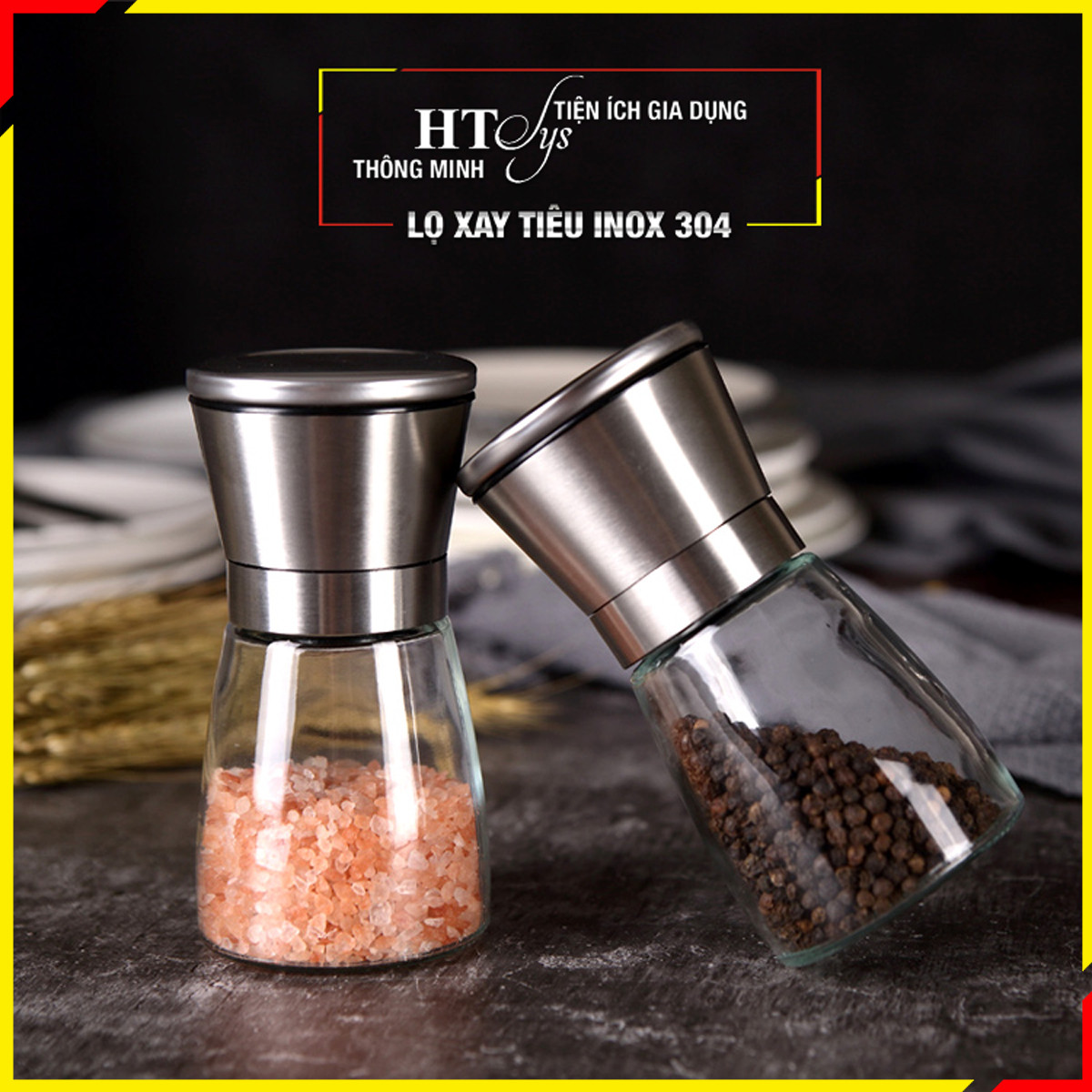 Cối Xay Tiêu, Xay Hạt Khô Bằng Thủy Tinh Lọ xay tiêu, Cối xay tiêu cầm tay thủy tinh, nắp chắc chắc, tiện dụng và thông minh, Dụng cụ xay tiêu thủy tinh đa năng cầm tay, máy xay tiêu mini, hũ xay tiêu, bình đựng hạt tiêu