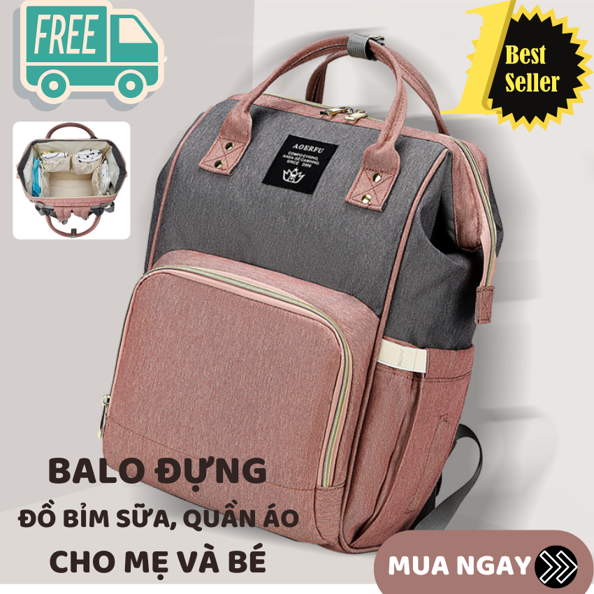 [ XẢ KHO THANH LÝ ] Balo bỉm sữa cao cấp, FREESHIP, túi đựng tã bỉm, balo bỉm sữa cho mẹ và bé, Chất liệu vải PE bền,Dáng Thời Trang Đẹp Phù Hợp Mọi Lứa Tuổi, Tulifly Store