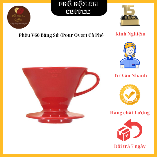 Phễu v60 bằng sứ cà phê