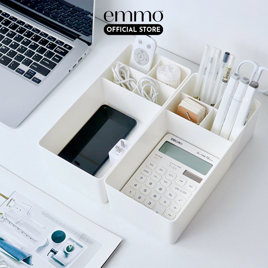 Khay đựng nhiều ngăn đa năng, khay đựng mỹ phẩm emmo – cosmo