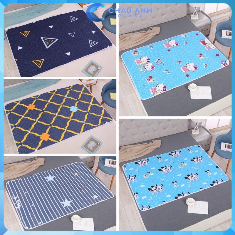 Tấm lót chống thấm trải đệm giường 3 lớp thấp hút tốt cho em bé và người già size to 80x120cm và 100x150cm