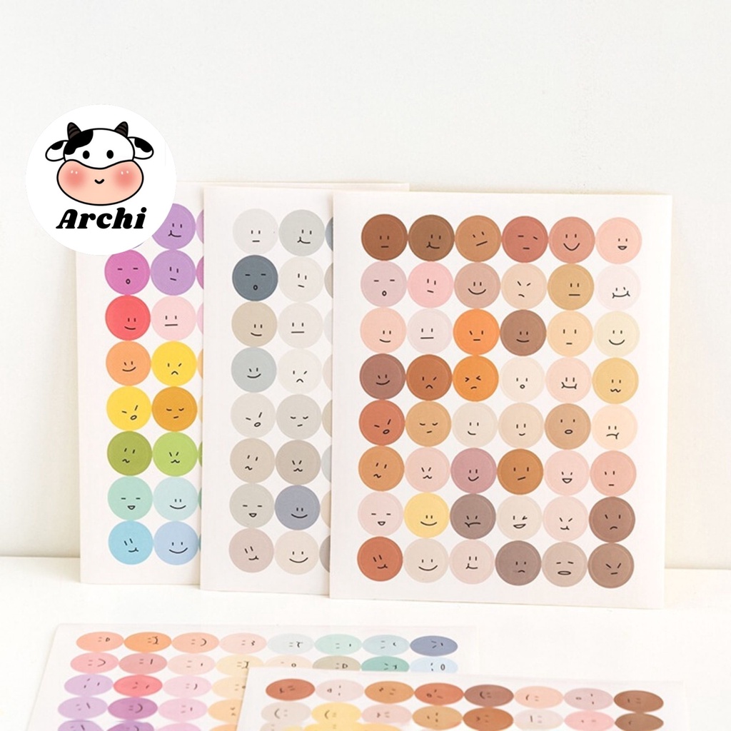 Combo sticker dán nhiều mẫu biểu tượng cảm xúc