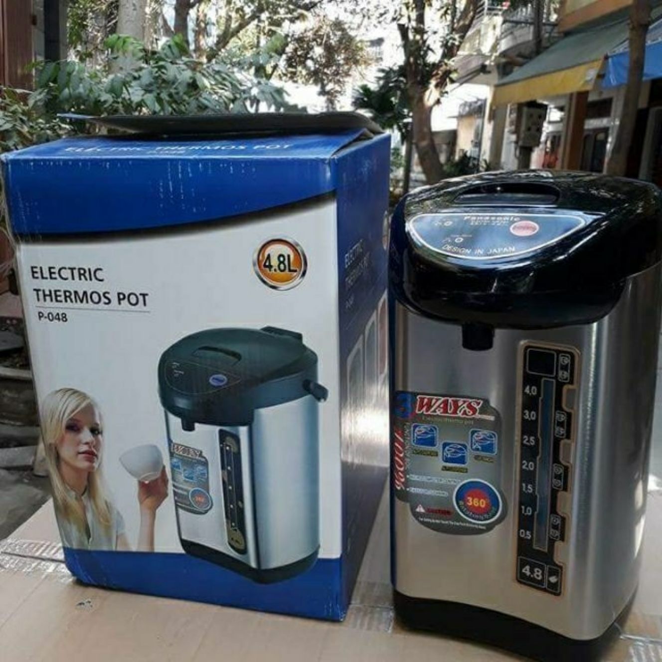 Phích điện tự động panasonic 4,8l