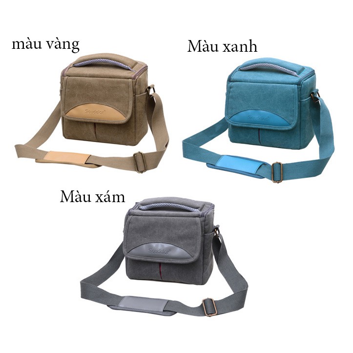 Túi máy ảnh thời trang vải bố Soudelor.