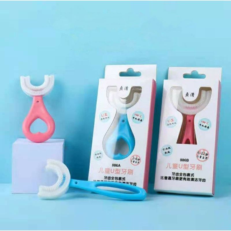 Bàn chải chữ u cho bé từ 2 tuổi bàn chải đánh răng chữ u cho bé cầm tay , bàn chải đánh răng trẻ em vệ sinh răng miệng ngừa sâu răng